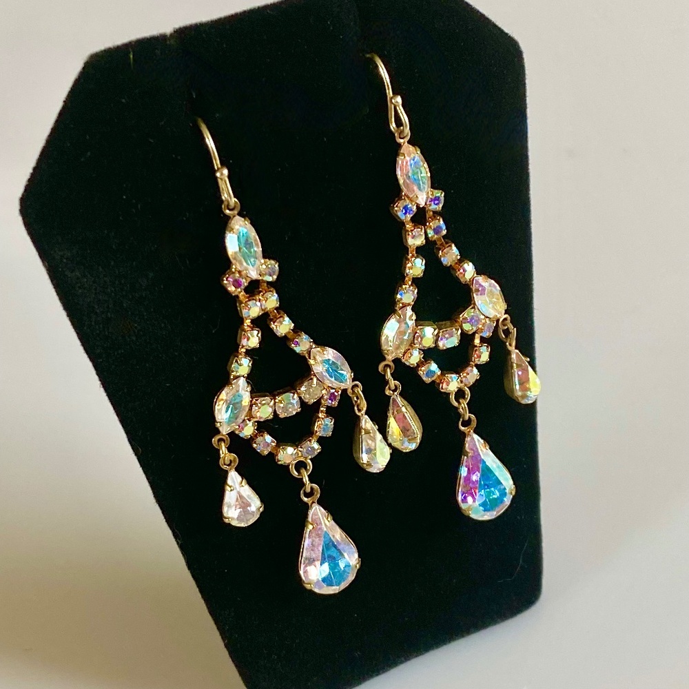 MULTICOLOR CHANDELIER EARRINGS NWOT
